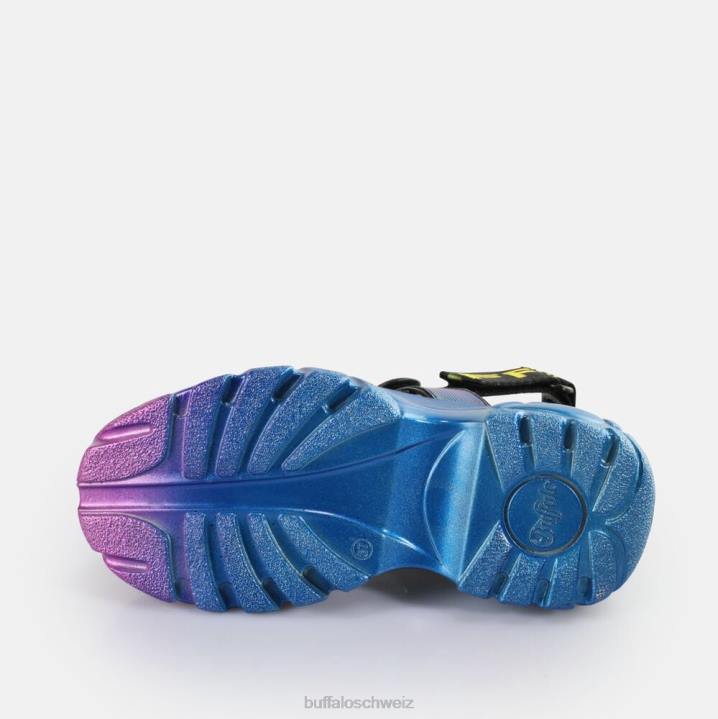 Buffalo klassische ts snd Plateausandalen vegan 846Z522 Meerjungfrau lila|Sandalen
