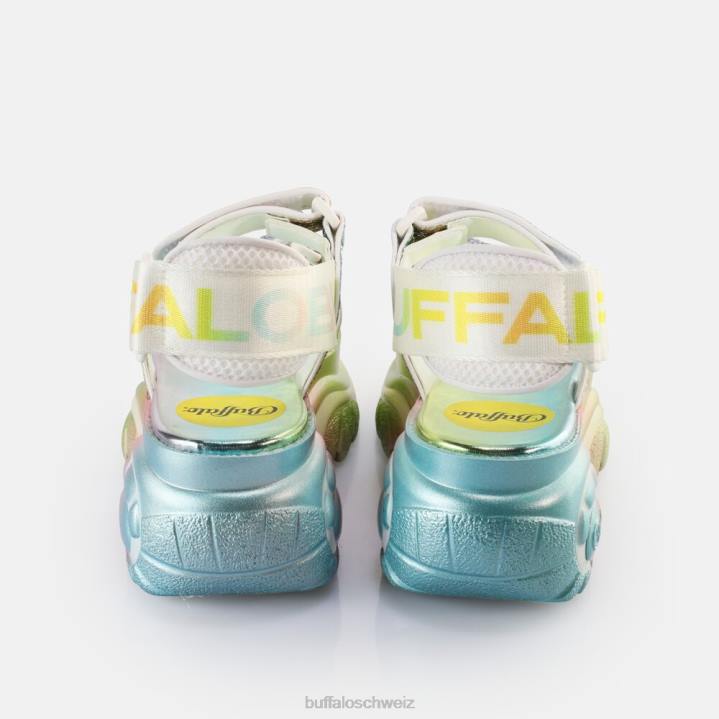 Buffalo klassische ts snd Plateausandalen vegan 846Z645 Regenbogen|Sandalen