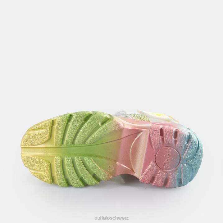 Buffalo klassische ts snd Plateausandalen vegan 846Z645 Regenbogen|Sandalen
