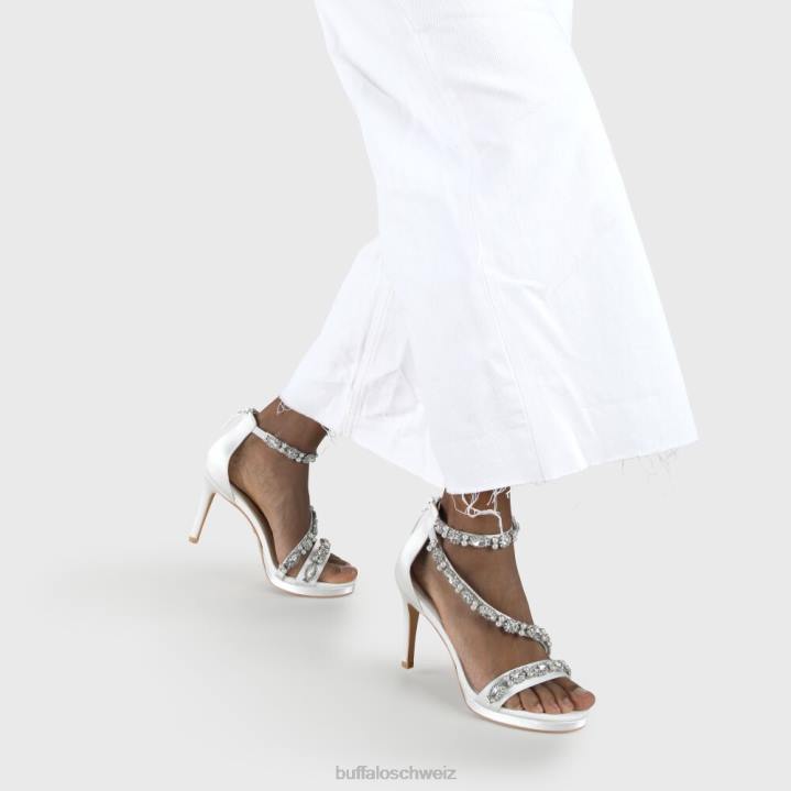 Buffalo Anna-Sandale mit Knöchelriemen 846Z728 Elfenbein|Sandalen