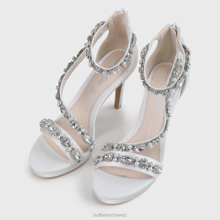 Buffalo Anna-Sandale mit Knöchelriemen 846Z728 Elfenbein|Sandalen