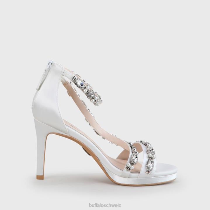 Buffalo Anna-Sandale mit Knöchelriemen 846Z728 Elfenbein|Sandalen