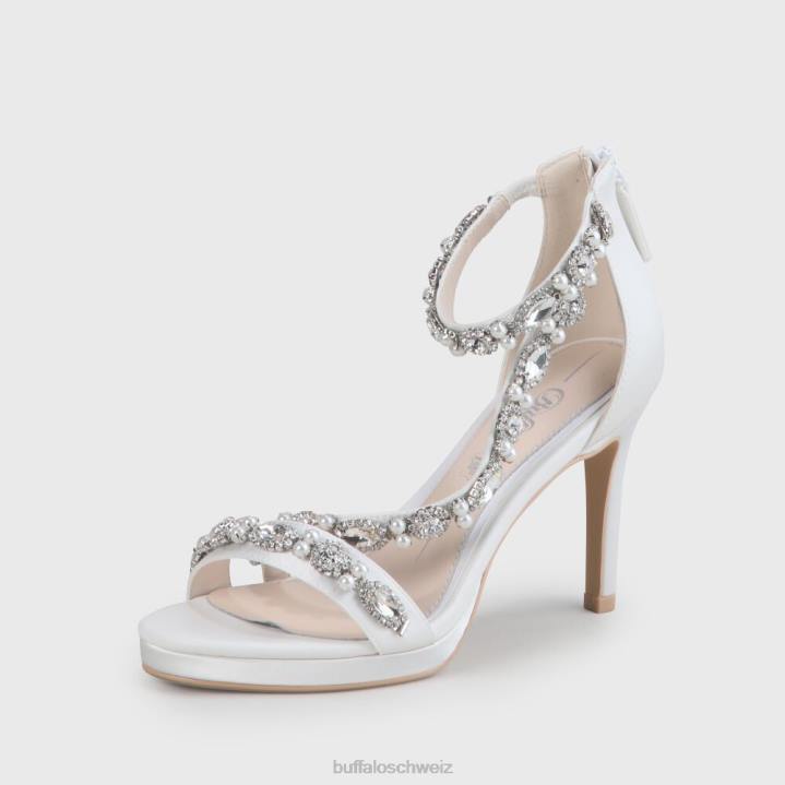 Buffalo Anna-Sandale mit Knöchelriemen 846Z728 Elfenbein|Sandalen