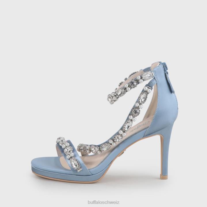 Buffalo Anna-Sandale mit Knöchelriemen 846Z776 hellblau|Sandalen