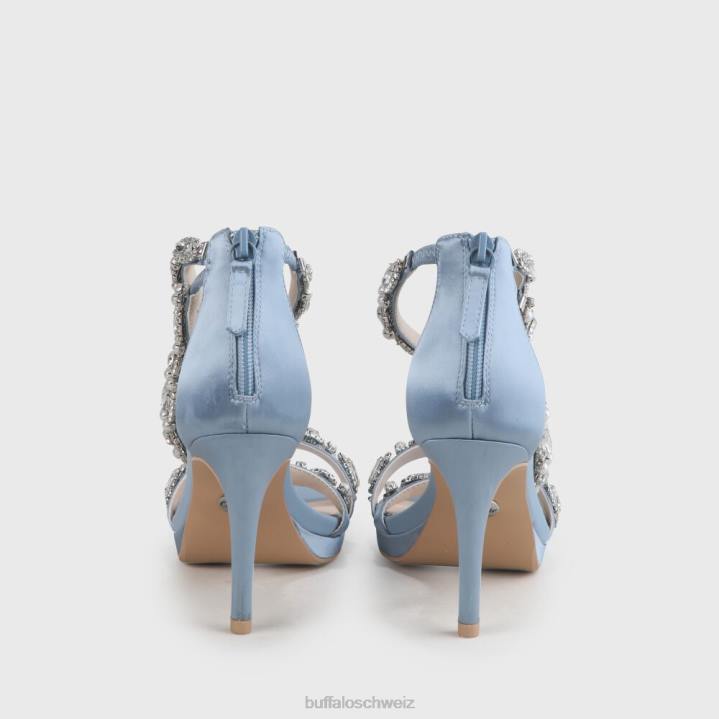 Buffalo Anna-Sandale mit Knöchelriemen 846Z776 hellblau|Sandalen
