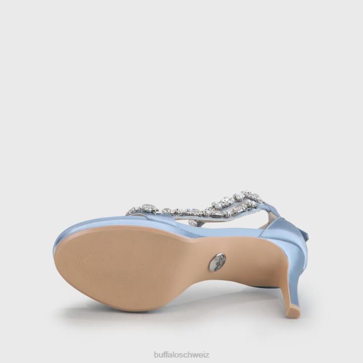 Buffalo Anna-Sandale mit Knöchelriemen 846Z776 hellblau|Sandalen