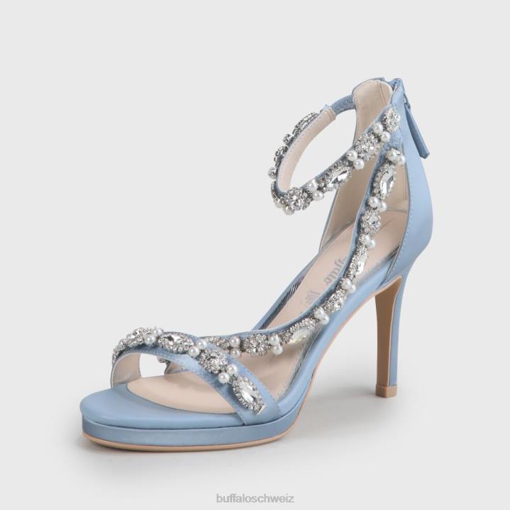 Buffalo Anna-Sandale mit Knöchelriemen 846Z776 hellblau|Sandalen