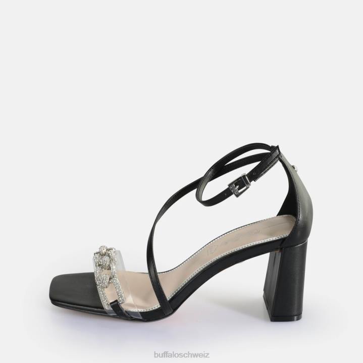 Buffalo April Glam-Sandalen mit Absatz, vegan 846Z86 Schwarz|Sandalen