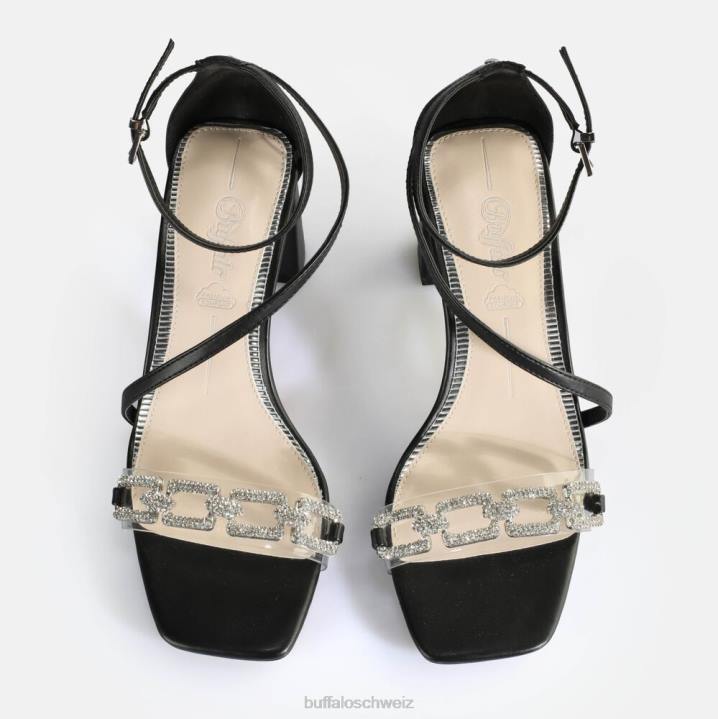 Buffalo April Glam-Sandalen mit Absatz, vegan 846Z86 Schwarz|Sandalen
