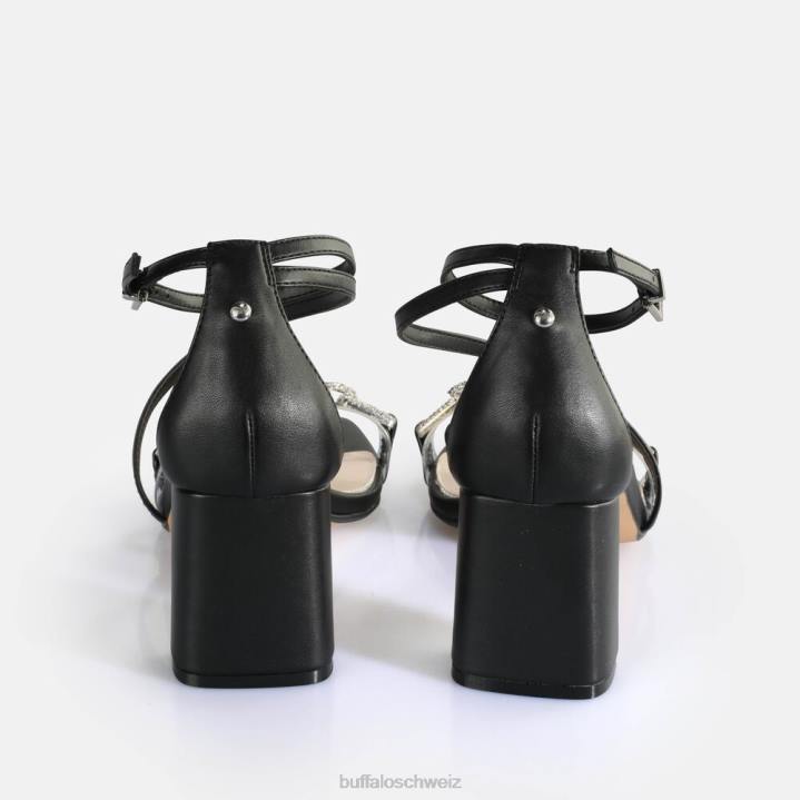 Buffalo April Glam-Sandalen mit Absatz, vegan 846Z86 Schwarz|Sandalen