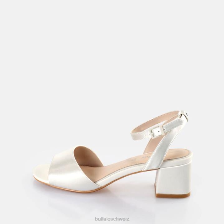 Buffalo Beate-Sandale mit Knöchelriemen 846Z105 Elfenbein|Sandalen