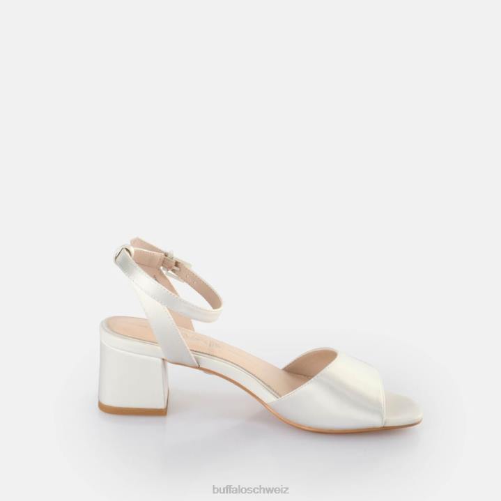 Buffalo Beate-Sandale mit Knöchelriemen 846Z105 Elfenbein|Sandalen