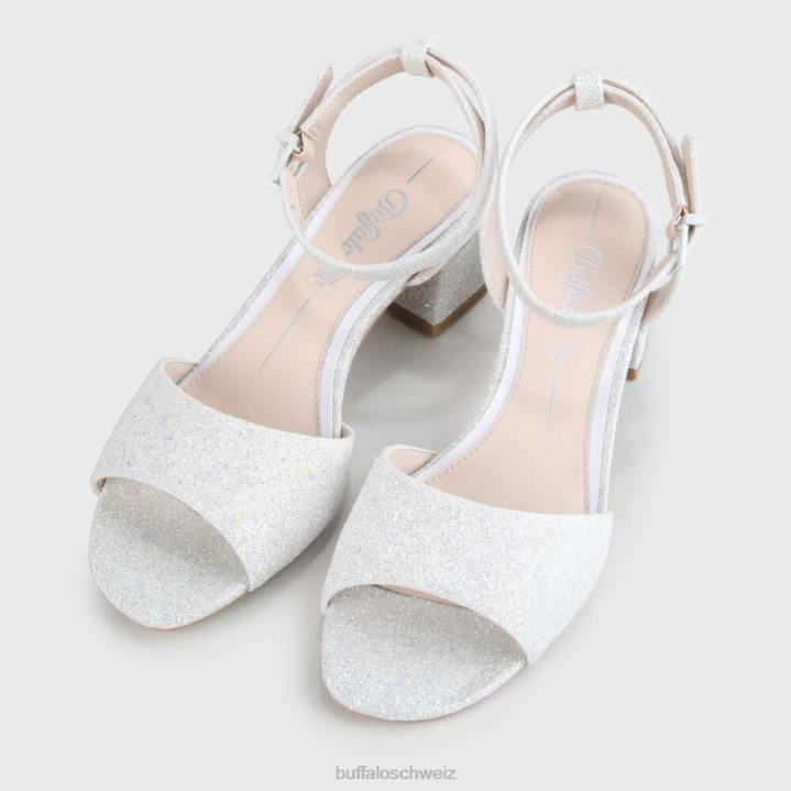 Buffalo Belinda-Sandale mit Knöchelriemen 846Z900 Weiss|Sandalen