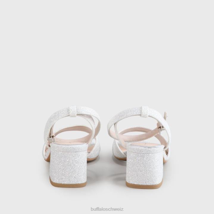 Buffalo Belinda-Sandale mit Knöchelriemen 846Z900 Weiss|Sandalen