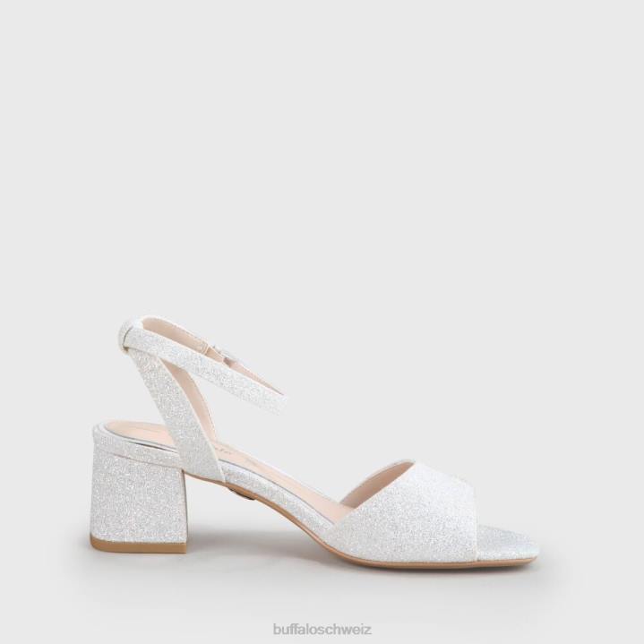 Buffalo Belinda-Sandale mit Knöchelriemen 846Z900 Weiss|Sandalen