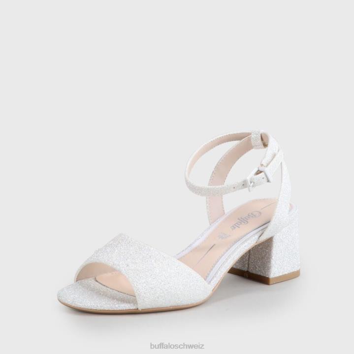 Buffalo Belinda-Sandale mit Knöchelriemen 846Z900 Weiss|Sandalen