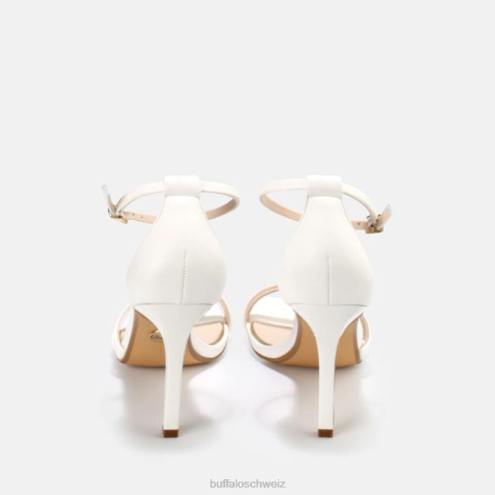 Buffalo Blair Chic Knöchelriemensandalen vegan 846Z765 Weiss|Sandalen