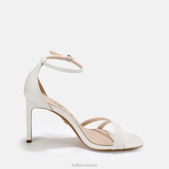 Buffalo Blair Chic Knöchelriemensandalen vegan 846Z765 Weiss|Sandalen