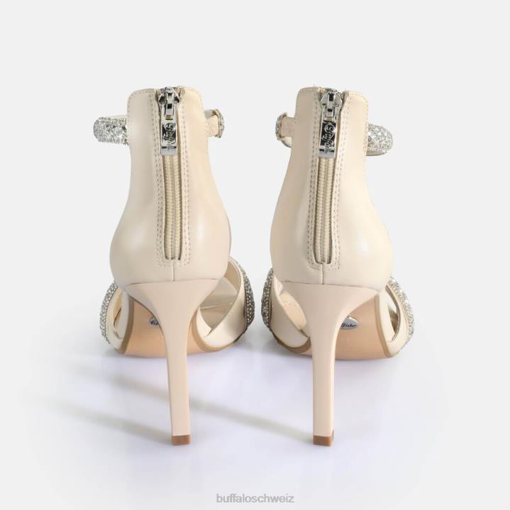 Buffalo Blair Spark Sandalen mit Absatz, vegan 846Z697 Creme|Sandalen