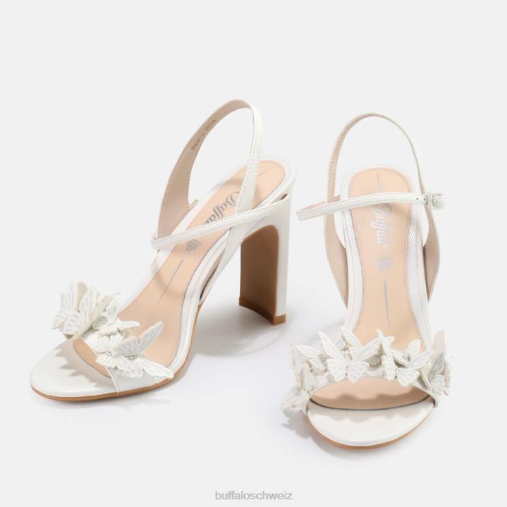 Buffalo Carla Schmetterlingssandale 846Z279 Elfenbein|Sandalen