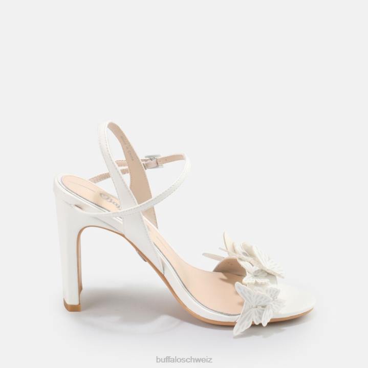 Buffalo Carla Schmetterlingssandale 846Z279 Elfenbein|Sandalen