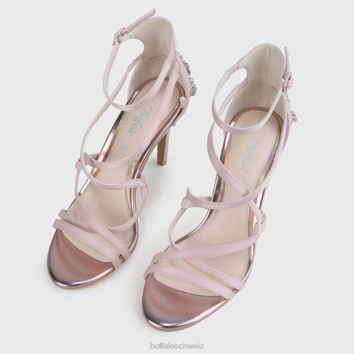 Buffalo Claudia-Sandale mit Knöchelriemen 846Z338 Rosa|Sandalen