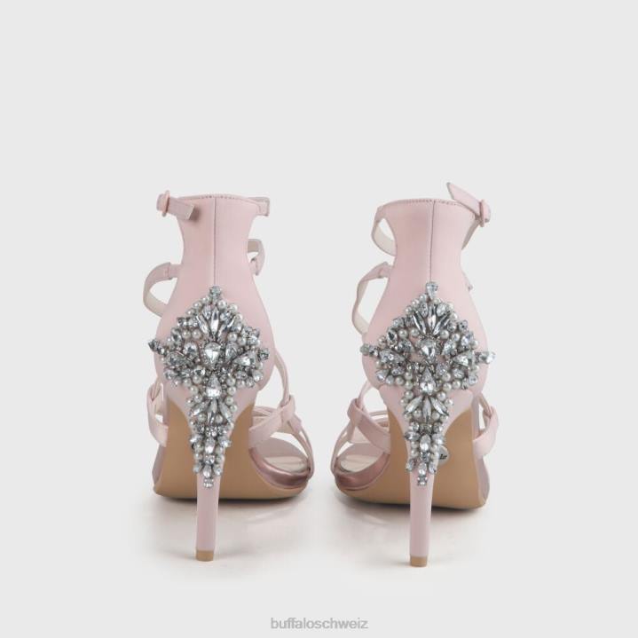 Buffalo Claudia-Sandale mit Knöchelriemen 846Z338 Rosa|Sandalen