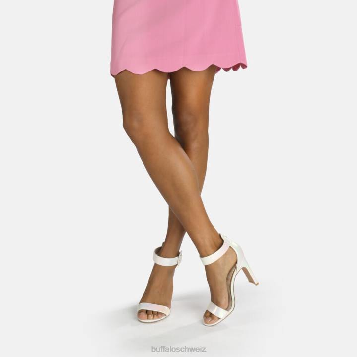 Buffalo Jeans-Knöchelsandale vegan 846Z414 Perlweiß|Sandalen