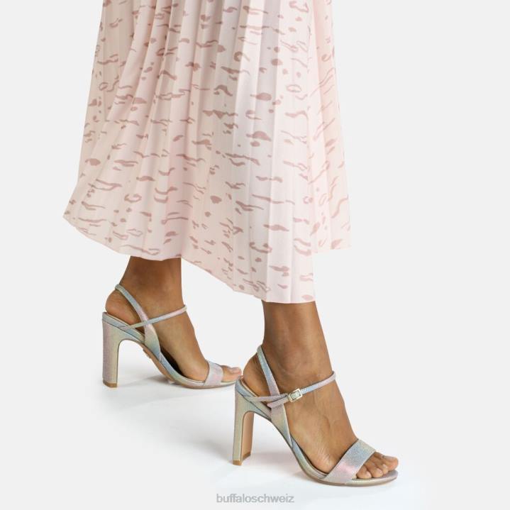 Buffalo Jeans-Peeling-Sandale mit hohen Absätzen, vegan 846Z37 mehrfarbig|Sandalen