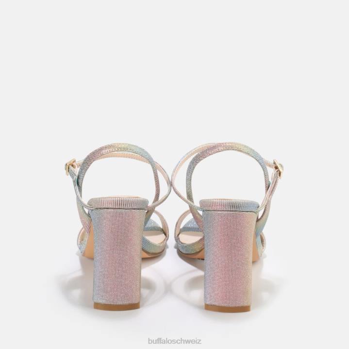 Buffalo Jeans-Peeling-Sandale mit hohen Absätzen, vegan 846Z37 mehrfarbig|Sandalen