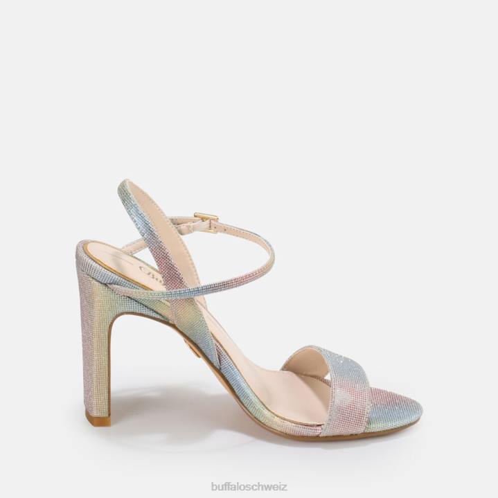 Buffalo Jeans-Peeling-Sandale mit hohen Absätzen, vegan 846Z37 mehrfarbig|Sandalen