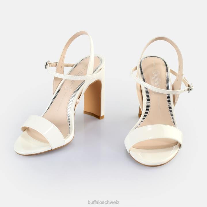 Buffalo Jeans-Sandalen mit Absatz, vegan 846Z40 Weiss|Sandalen