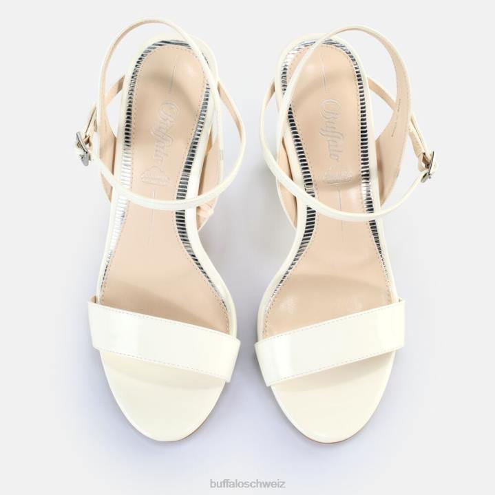 Buffalo Jeans-Sandalen mit Absatz, vegan 846Z40 Weiss|Sandalen