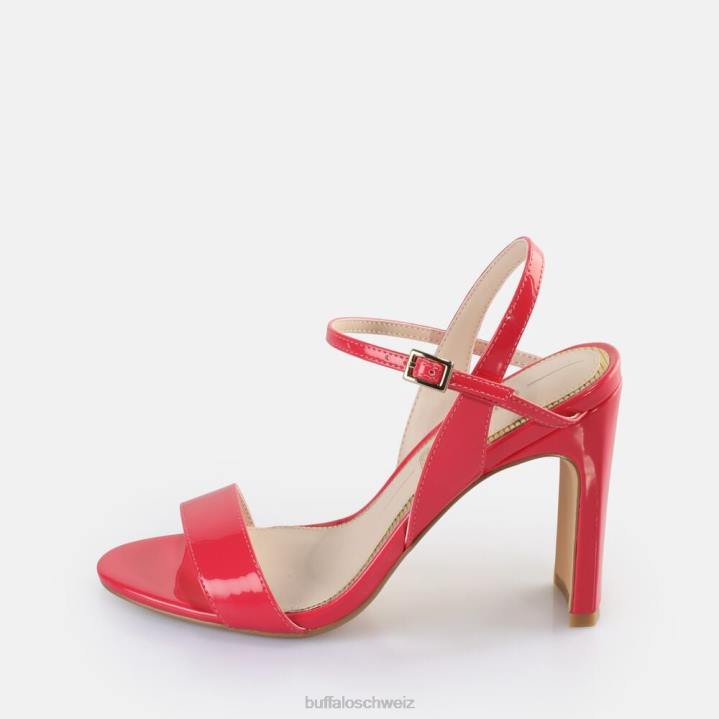 Buffalo Jeans-Sandalen mit Absatz, vegan 846Z41 dunkelpink|Sandalen