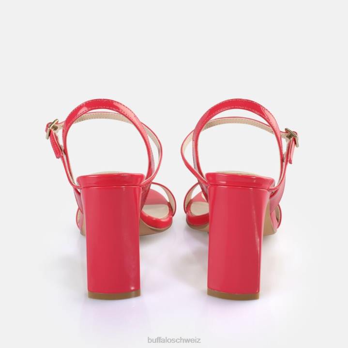 Buffalo Jeans-Sandalen mit Absatz, vegan 846Z41 dunkelpink|Sandalen