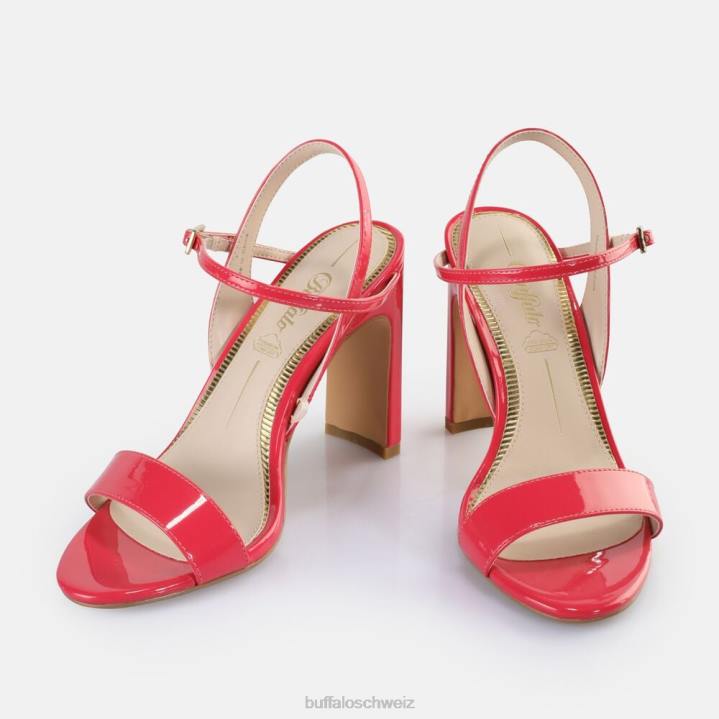 Buffalo Jeans-Sandalen mit Absatz, vegan 846Z41 dunkelpink|Sandalen