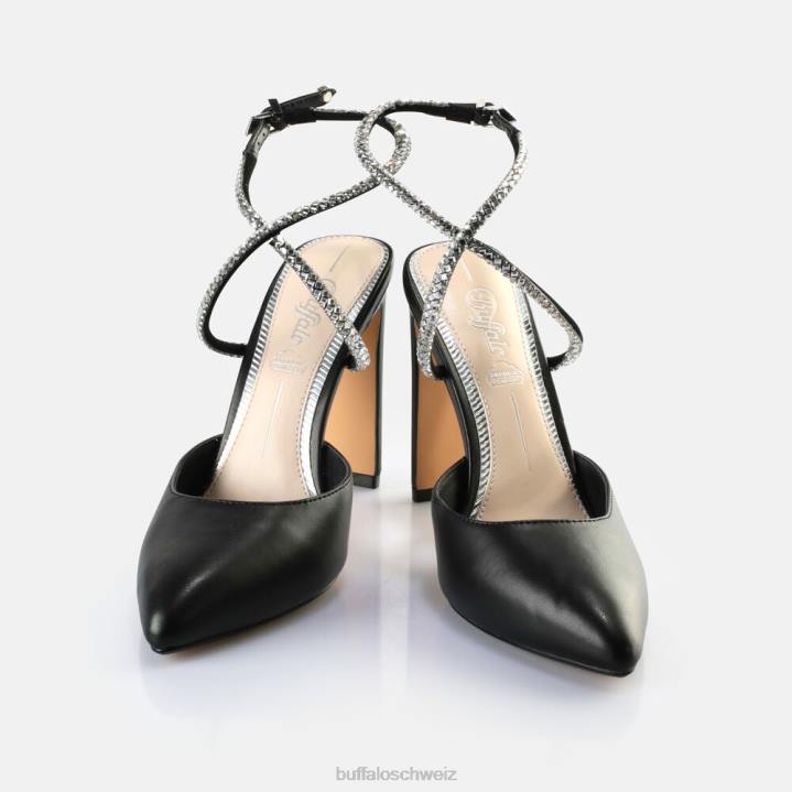 Buffalo Jolie Queen Sandaletten vegan 846Z328 Schwarz|Sandalen