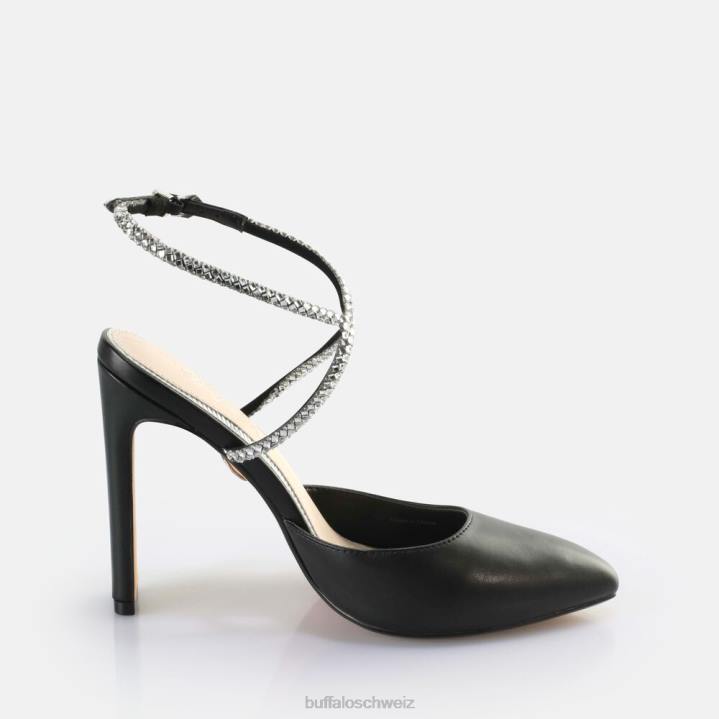 Buffalo Jolie Queen Sandaletten vegan 846Z328 Schwarz|Sandalen