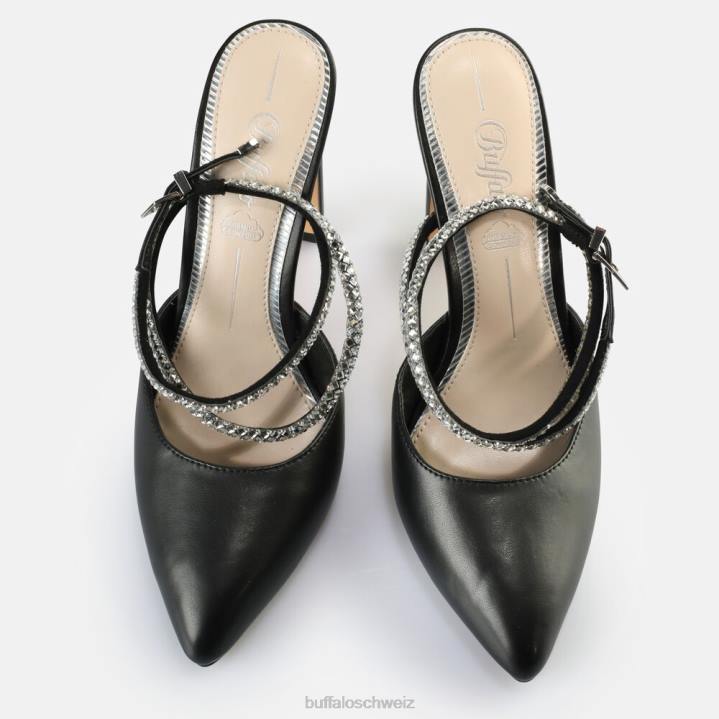 Buffalo Jolie Queen Sandaletten vegan 846Z328 Schwarz|Sandalen