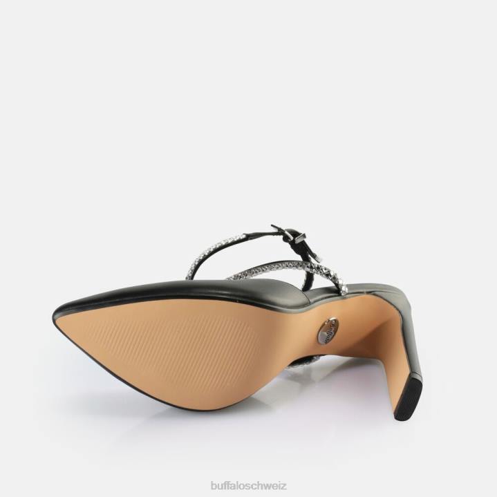 Buffalo Jolie Queen Sandaletten vegan 846Z328 Schwarz|Sandalen