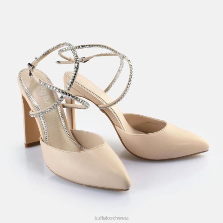 Buffalo Jolie Queen Sandaletten vegan 846Z329 Creme|Sandalen