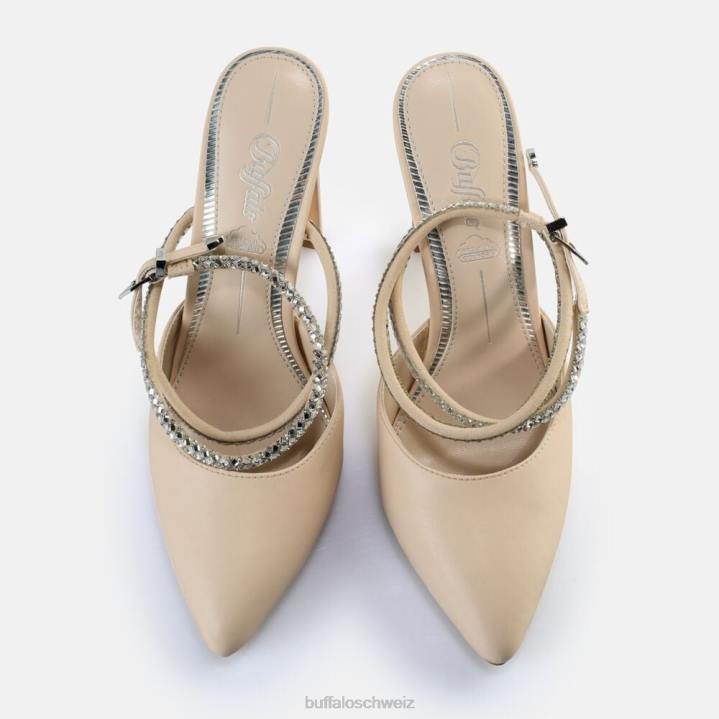 Buffalo Jolie Queen Sandaletten vegan 846Z329 Creme|Sandalen