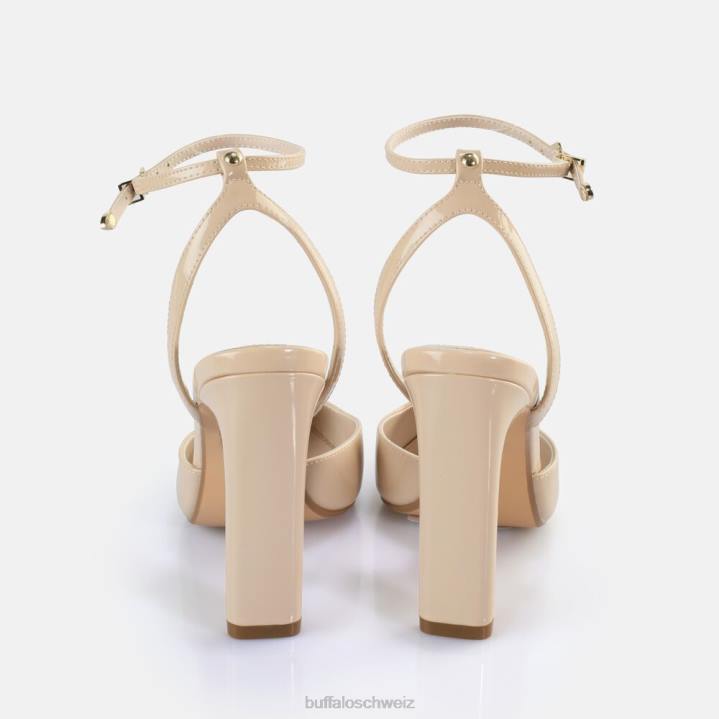 Buffalo Jolie Vamp Absatzsandalen vegan 846Z330 Beige|Sandalen