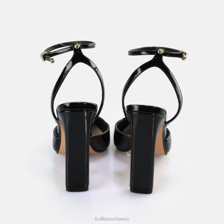 Buffalo Jolie Vamp Absatzsandalen vegan 846Z331 Schwarz|Sandalen