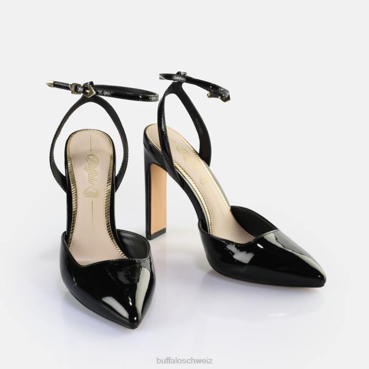 Buffalo Jolie Vamp Absatzsandalen vegan 846Z331 Schwarz|Sandalen