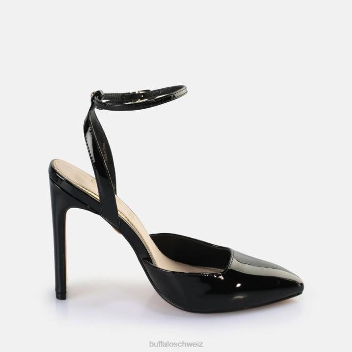 Buffalo Jolie Vamp Absatzsandalen vegan 846Z331 Schwarz|Sandalen