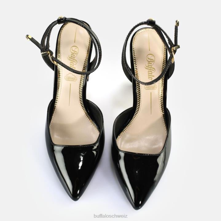 Buffalo Jolie Vamp Absatzsandalen vegan 846Z331 Schwarz|Sandalen