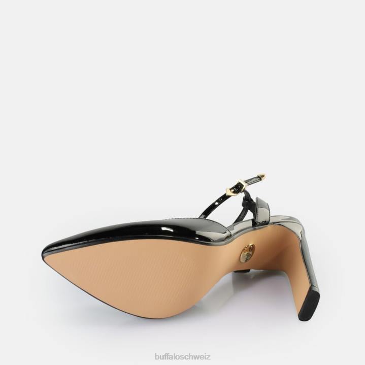 Buffalo Jolie Vamp Absatzsandalen vegan 846Z331 Schwarz|Sandalen