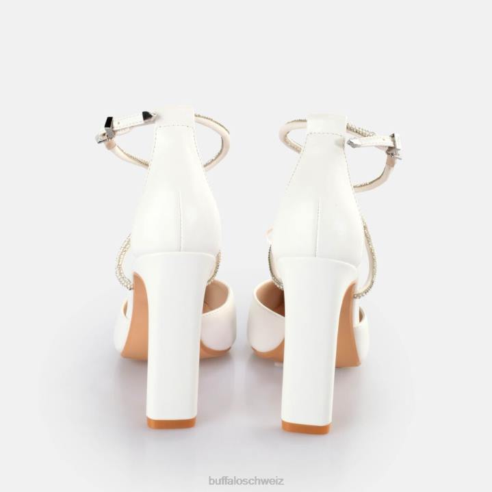 Buffalo Judy Shine-Sandalen mit Absatz 846Z631 Weiss|Sandalen