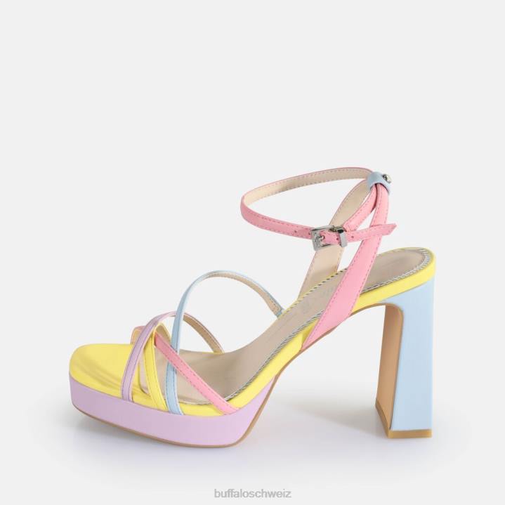 Buffalo Kirschkäfig-Sandalen mit Absatz, vegan 846Z310 Pastell-Multi|Sandalen